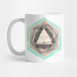 Jewel Lines 2 - Jade & Charcoal Mug